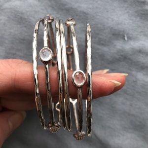 Ippolita sterling silver quartz bangle set